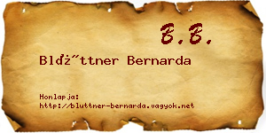 Blüttner Bernarda névjegykártya
